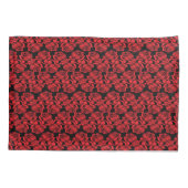 Housse D'oreillers Caisse de coussin de rose noir et rouge (Dos-gauche)