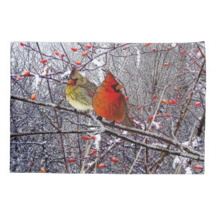 Housse D'oreillers Caisses cardinales de coussin de Noël