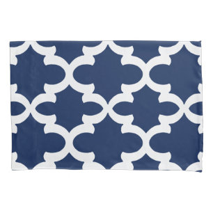 Housse D'oreillers Caisses de coussin de Quatrefoil de marine