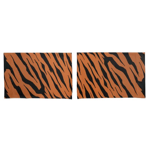 Housse D'oreillers Caisses de coussin de rayure de tigre (paires) (devant-Set)