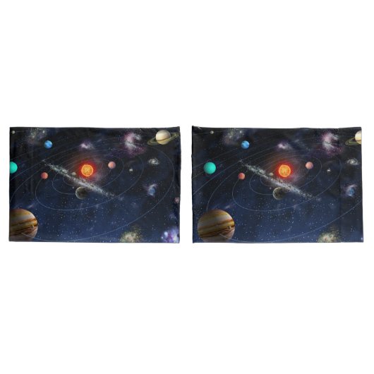Housse D'oreillers Caisses de coussin de système solaire (Dos-Set)