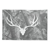 Housse D'oreillers Caisses noires et blanches de coussin de cerfs (Dos-gauche)