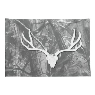 Housse D'oreillers Caisses noires et blanches de coussin de cerfs