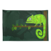 Housse D'oreillers Caméléon vert mignon (Dos-Droit)