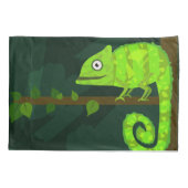Housse D'oreillers Caméléon vert mignon (Dos)