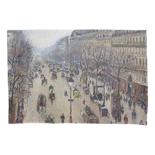 Housse D'oreillers Camille Pissarro - Boulevard Montmartre, matin (devant)