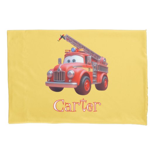 Housse D'oreillers Camion feu mou (devant)