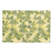 Housse D'oreillers Camo d'ananas Tropical hawaïen - Olive Jaune (Dos)