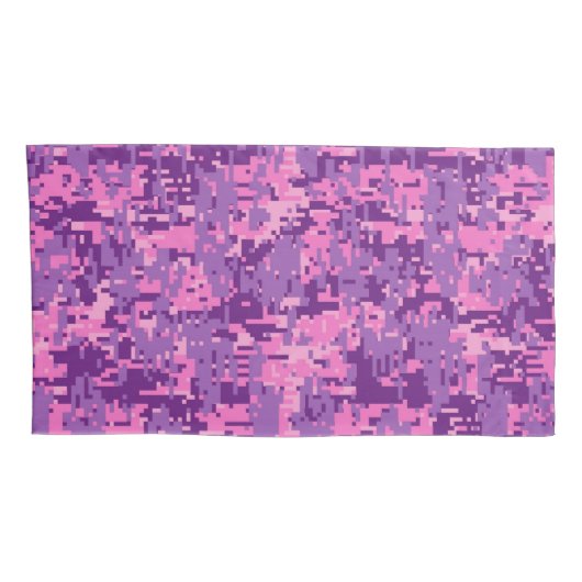 Housse D'oreillers Camo numérique rose-chaud (Dos-Droit)