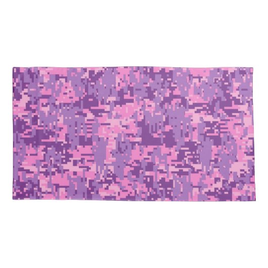 Housse D'oreillers Camo numérique rose-chaud (Dos-gauche)