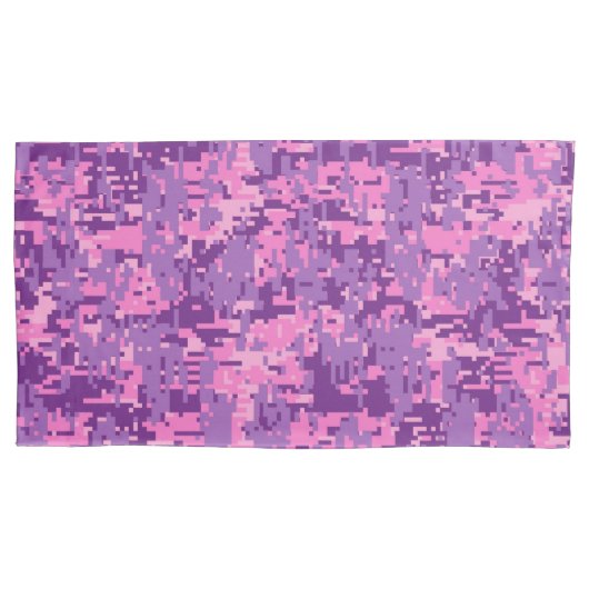 Housse D'oreillers Camo Numérique Rose Fille (devant-gauche)