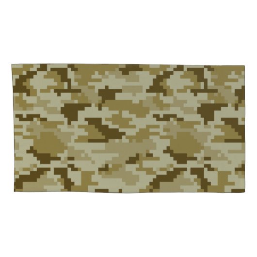 Housse D'oreillers Camouflage 8 bits pour désert numérique / Camo (Dos-Droit)