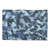 Housse D'oreillers Camouflage bleu (Dos-gauche)