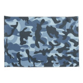 Housse D'oreillers Camouflage bleu (Dos-Droit)
