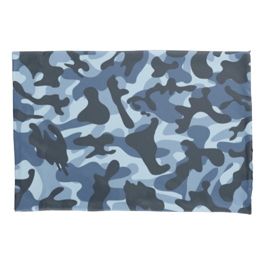 Housse D'oreillers Camouflage bleu (devant-gauche)