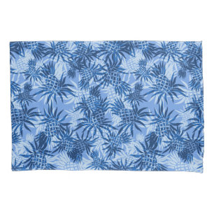 Housse D'oreillers Camouflage de ananas Hawaïen Tropical - Bleu