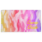 Housse D'oreillers Camouflage de filles Pastels Monogramme en Jaune | (devant-Droit)