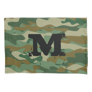 Housse D'oreillers Camouflage de l'armée motif monogrammed