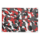 Housse D'oreillers Camouflage noir rouge blanc Motif d'impression (Dos)