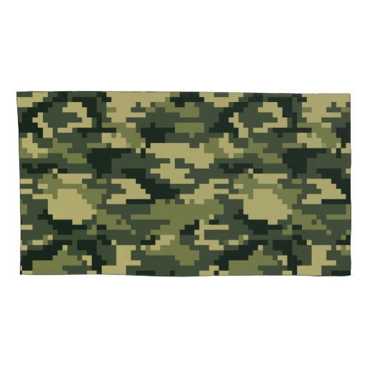 Housse D'oreillers Camouflage numérique en bois à 8 bits / Camo (Dos-Droit)