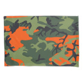 Housse D'oreillers Camouflage orange et vert, Militaire, Armée (devant)