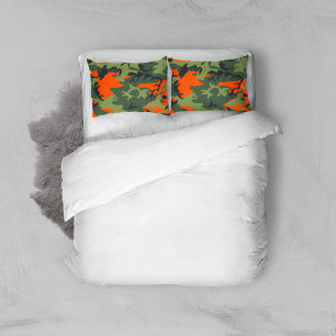 Housse D'oreillers Camouflage orange et vert, Militaire, Armée