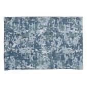 Housse D'oreillers Camouflage photo numérique bleu de la Marine (devant-Droit)