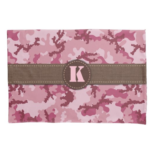 Housse D'oreillers Camouflage rose (devant)