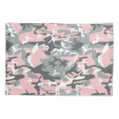 Housse D'oreillers Camouflage rose et gris, Militaire, Armée (Dos)