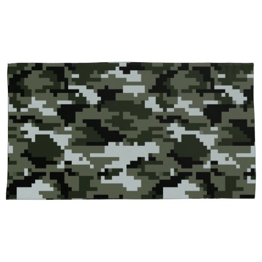 Housse D'oreillers Camouflage urbain numérique à 8 bits / Camo (devant-Droit)