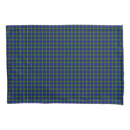Housse D'oreillers Campbell tartan bleu vert plaid (devant-gauche)
