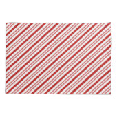 Housse D'oreillers Canne de bonbon rouge et blanc (Dos)