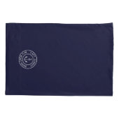 Housse D'oreillers Capitaine Votre Nom Marine Ancre Logo Coussin Coqu (Dos)
