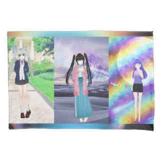 Housse D'oreillers Caractères style Anime Coque Coussin
