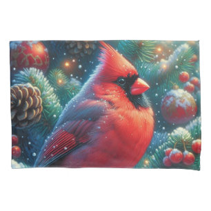 Housse D'oreillers Cardinal de Noël/hiver