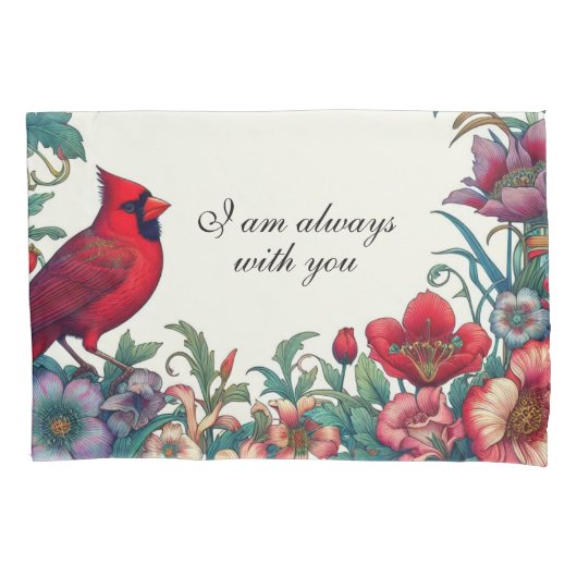 Housse D'oreillers Cardinal Rouge Cadeaux Sympathy Keepsaké Memorial (devant)