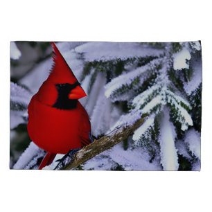 Housse D'oreillers Cardinal rouge d'hiver