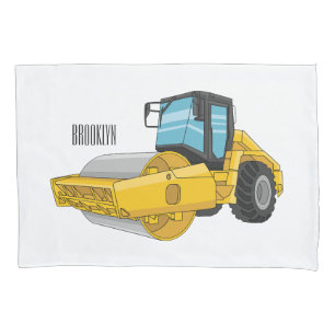Housse D'oreillers Caricature à rouleaux de route