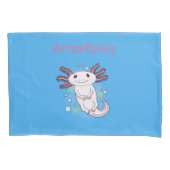 Housse D'oreillers Caricature axolotl rose adorable (devant)