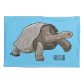 Housse D'oreillers Caricature de la tortue des Galapagos (Dos)