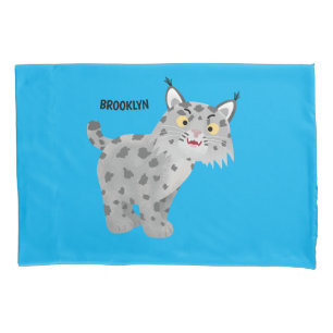 Housse D'oreillers Caricature de lynx de lynx de lynx