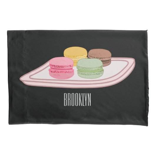 Housse D'oreillers Caricature de Macaron (devant)