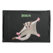 Housse D'oreillers Caricature de planeur de sucre joyeux (Dos)