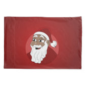 Housse D'oreillers Caricature du Père Noël noir (Dos)