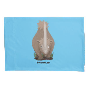 Housse D'oreillers Caricature en élasmère de rhinocéros laineux