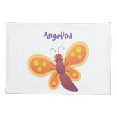Housse D'oreillers Caricature joli papillon orange (Dos)