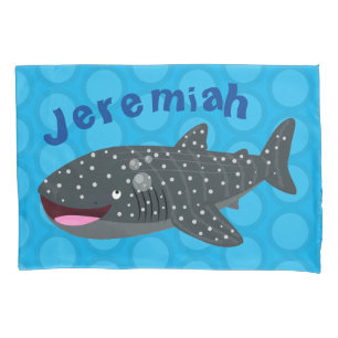 Housse D'oreillers Caricature joli requin baleine joyeux