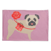 Housse D'oreillers Carlin rose d'amour (Dos)