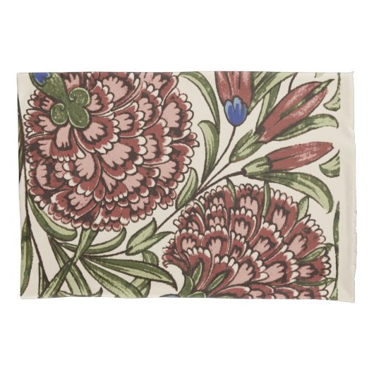 Housse D'oreillers Carnation Carrelage Fleur Antique Art Rustique (devant)