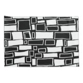 Housse D'oreillers Carreau géométrique blanc noir Abstrait (Dos-Droit)